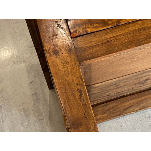 Rustic Rustic Farmhouse Coffee Table in Wood with Two Drawers, 1930s For Sale - Image 3 of 18