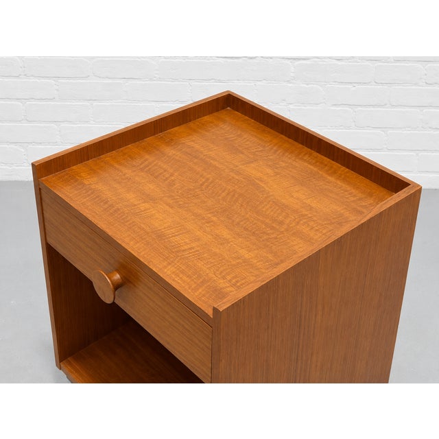 Pair of Danish Mid Century Modern Teak Nightstands, C. 1960's For Sale - Image 11 of 14