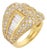 Vintage 4.00 Carat Diamond 18k Yellow Gold Cocktail Ring, Size 6.25 For Sale