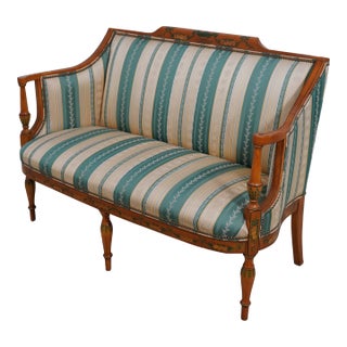 Southwood Adams Style Paint Decorated Loveseat For Sale