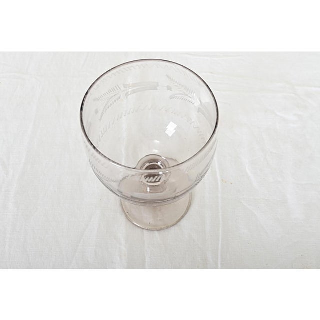 French French 19th Century Etched Glass Chalice For Sale - Image 3 of 11
