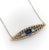 Late 19th Century Late 19th Century Victorian 14k Gold Diamond and Sapphire Eye-Shaped Pendant Necklace For Sale - Image 5 of 10
