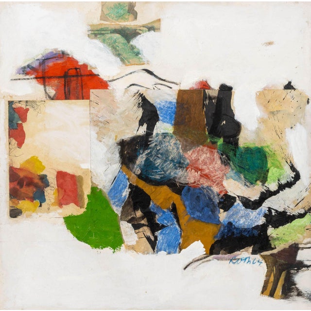 Jack Roth (American, 1927-2004), Untitled, Oil and Collage on Canvas, 1964, signed and dated lower right, estate stamp on...