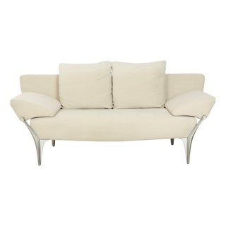 Model 1600 2-Seater Sofa in Cream Fabric from Rolf Benz For Sale