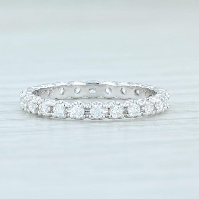 Gem: Natural Diamonds - 0.51 Total Carats, Round Brilliant Cut, F - H Color, VS2 Clarity (average) Metal: 18k White Gold...