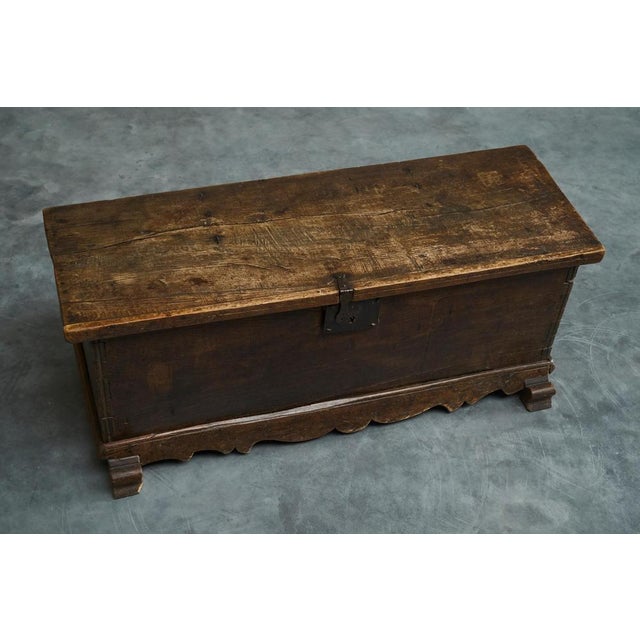 Chest in Oak and Wrought Iron, Early 18th Century For Sale - Image 12 of 18