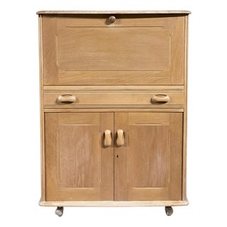 Vintage Secretaire in Oak For Sale