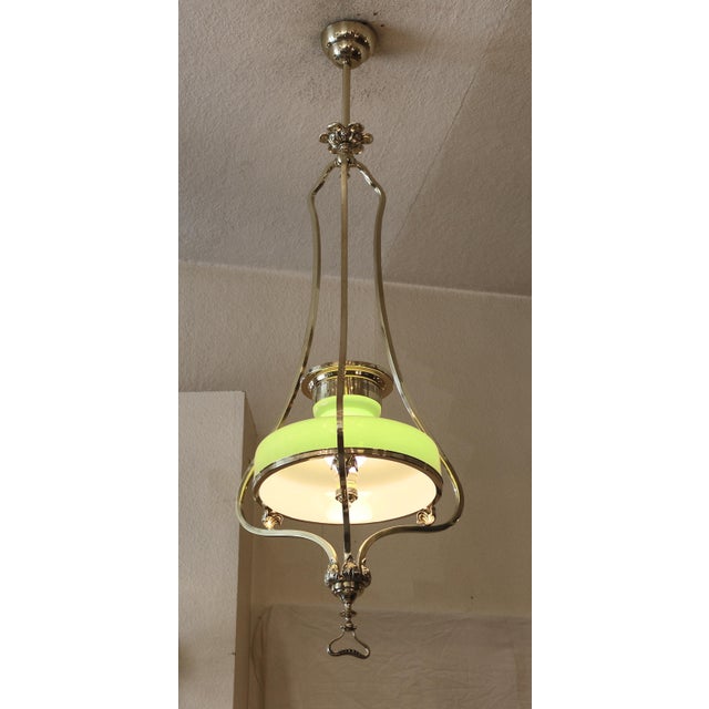 Art Nouveau Pendant Light, 1890s For Sale - Image 4 of 9