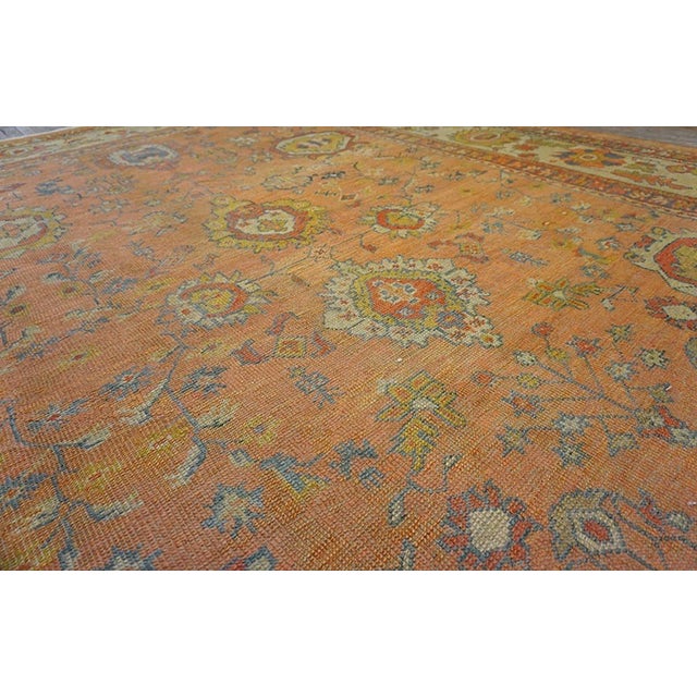 Graceful Antique Turkish Oushak Small Rug With Subtle Pastel Allover Design For Sale - Image 4 of 12