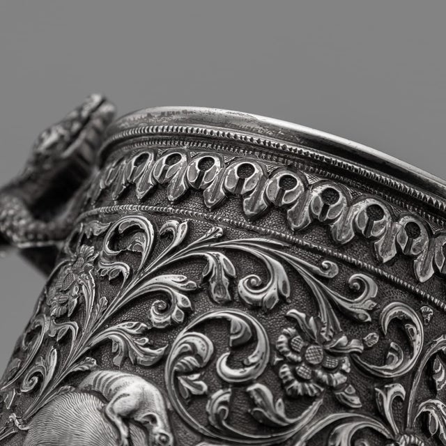 Antique Indian Kutch Silver Mug, 1890 For Sale - Image 12 of 18