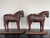Original carved Chinese polychrome painted wood horses. Tang dynasty style. Can be mounted on the wall.