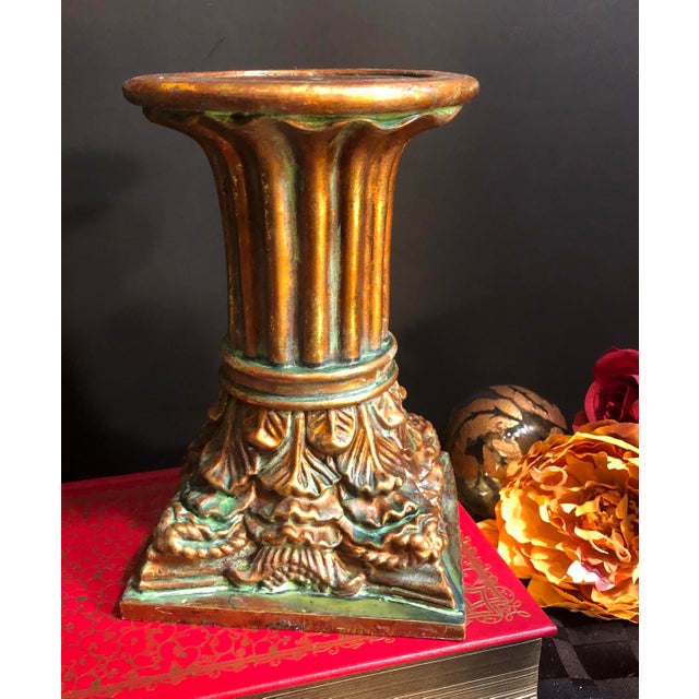 Pair of Greek Vintage Column Candle Pillars Candle Holders Chairish