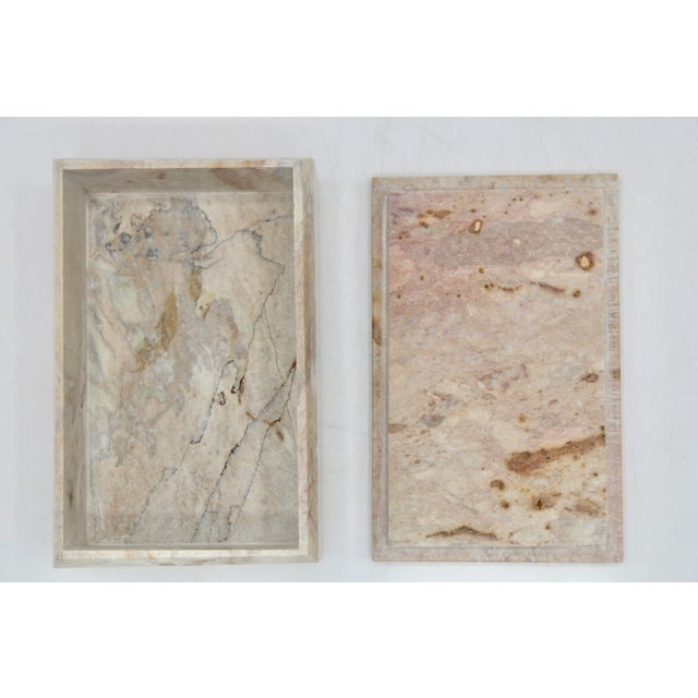 Stone Vintage Organic Modern Stone Box For Sale - Image 7 of 8