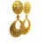 Striking 18K gold drop earrings by renowned Greek goldsmith Ilias Lalaounis, celebrated for reviving ancient Greek and...