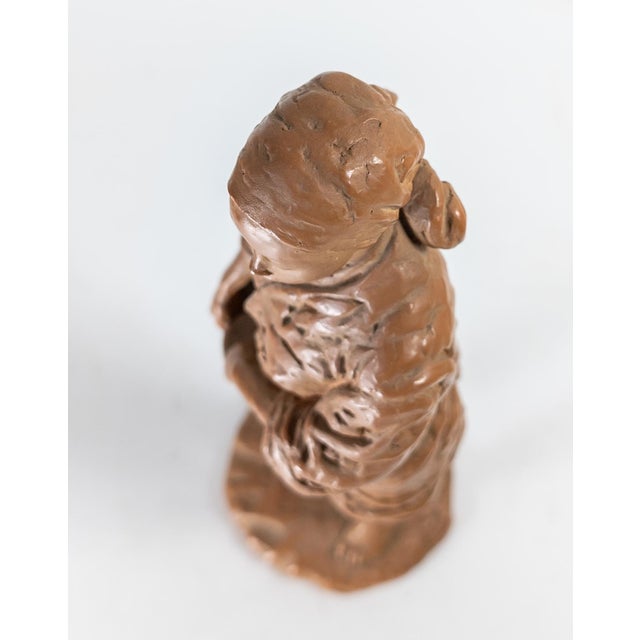 Terra Cotta MId-Century Redware Terra Cotta Asian Figure by Vivian Ellis for Fred Press For Sale - Image 8 of 9