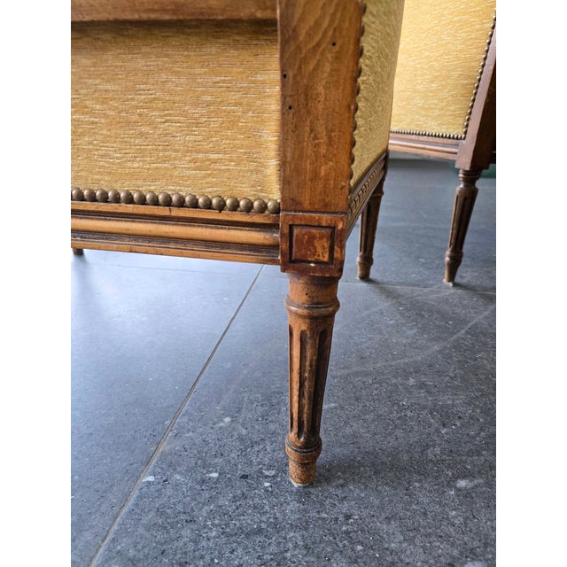 Louis XVI Bergère Armchairs, 19th Century-Early 20th Century, Set of 2 For Sale - Image 9 of 17