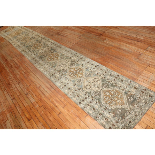 Antique Zabihi Collection Long Persian Malayer Runner For Sale - Image 9 of 10