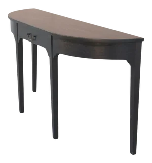 Georgian Walnut Bowfront Console Table