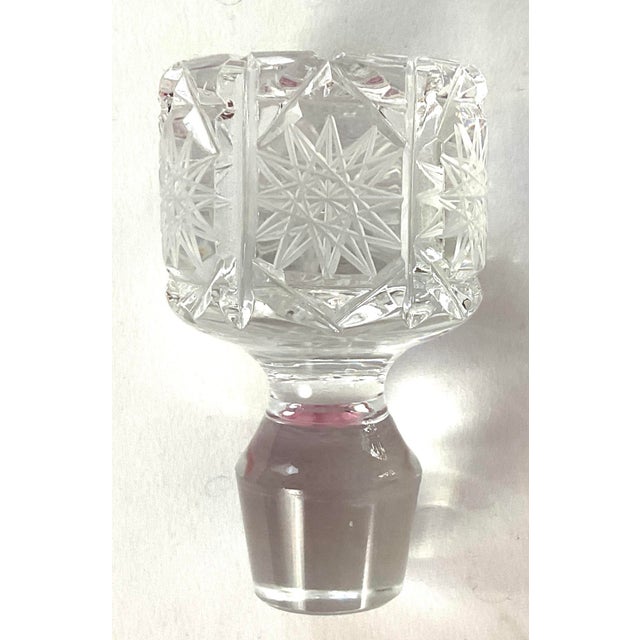 Mid 20th Century Starburst Cut Miniature – 6 Ounce Capacity Decanter For Sale - Image 10 of 10