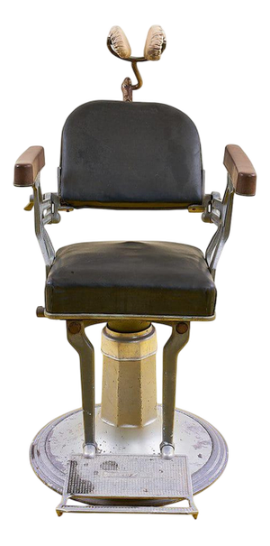 Vintage Metal Barber Stool, 1950s