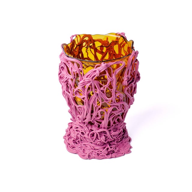 Contemporary Spaghetti Special Vase in Amber by Gaetano Pesce for Fish Design For Sale - Image 3 of 10