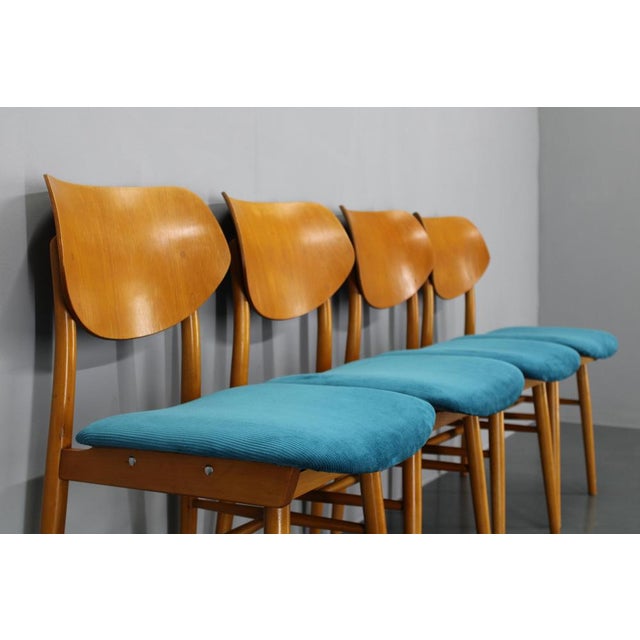 Thonet Beech Dining Chairs attributed to Ton for Thonet, Czechoslovakia, 1970s, Set of 4 For Sale - Image 4 of 18