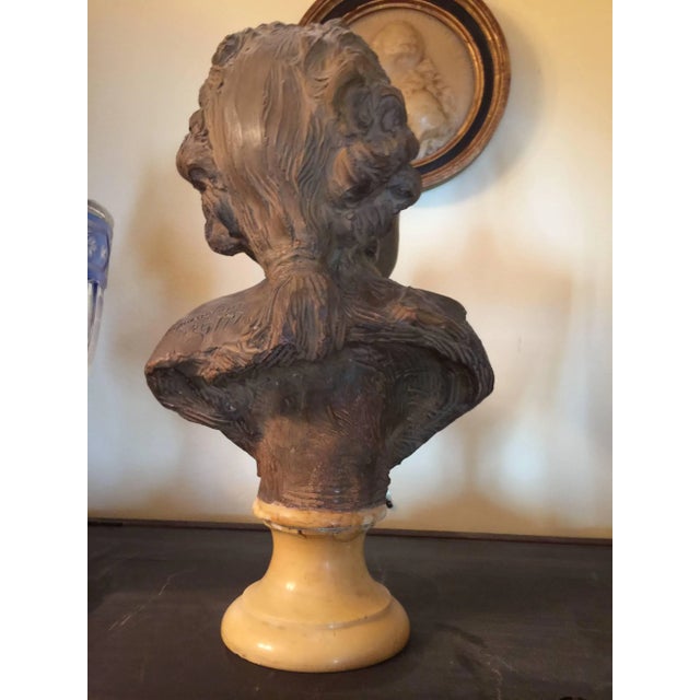 French 20th Century Louis XVI Terra Cotta Bust of Comte D'artois, by Fernand Cian For Sale - Image 3 of 8