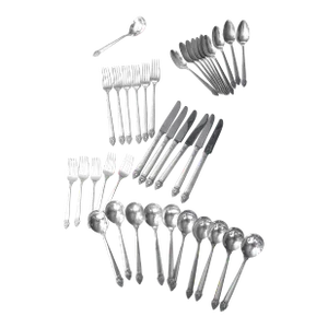 1930s King Cedric Community Plate Flatware Set- 38 Pieces