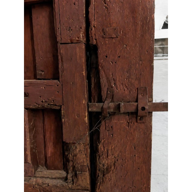 Monumental 19th-Century Moroccan Moorish Studded Wood Riad Door For Sale - Image 15 of 15