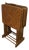 Mid-Century Modern Parquet Wood Tv Tray Tables, Set of 5 With Stand For Sale
