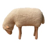 Lalanne Style Grazing Sheep Wood Stool or Sculpture For Sale
