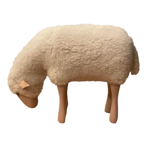 Lalanne Style Grazing Sheep Wood Stool or Sculpture