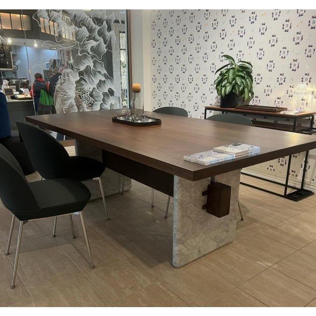 Exquisite custom dining table by Rypen, designed and handcrafted as a one-of-a-kind commission. Built from solid maple...