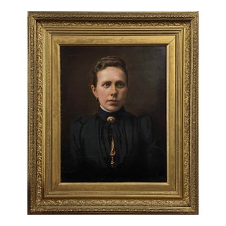 Antique Victorian British School Portrait of a Woman (Framed) For Sale