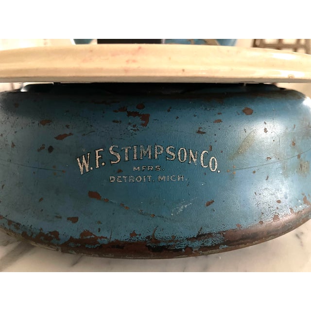 Blue Antique W F Stimpson Computing Scale For Sale - Image 8 of 17