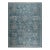 8x10 Oushak Blue Traditional Geometric Hand Knotted Wool Carpet Rug For Sale