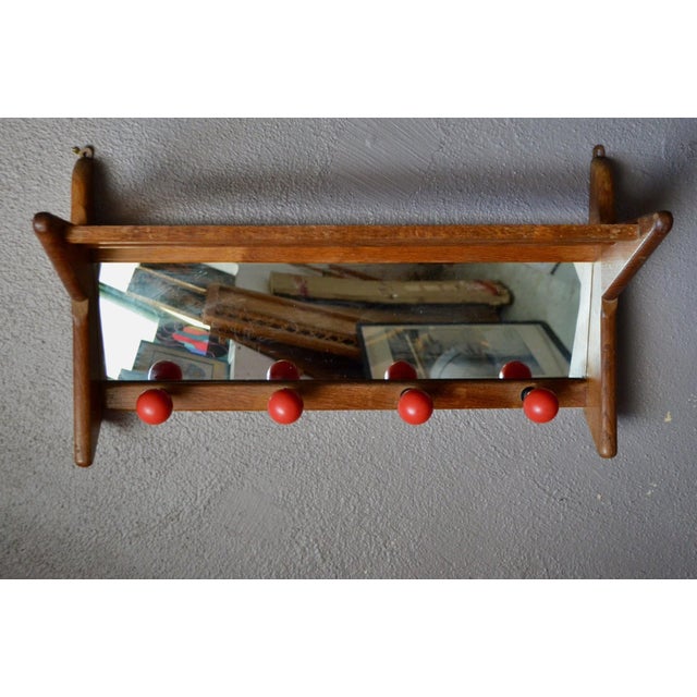 Wood Mid-Century French Wall-Mounted Coat Rack, 1950s For Sale - Image 7 of 7