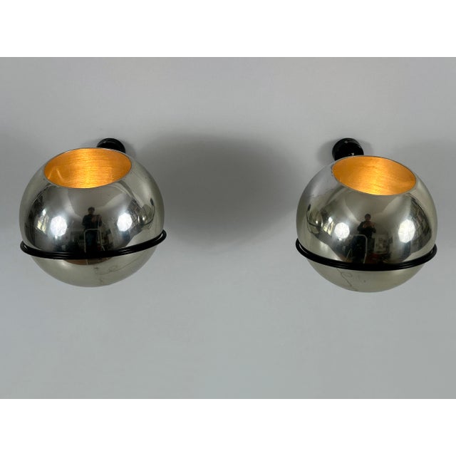 Model 232/G Spherical Sconces by Gino Sarfatti for Arteluce, Italy, 1961, Set of 2 For Sale - Image 14 of 18