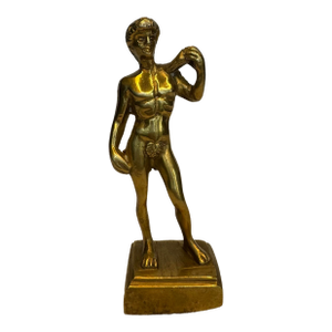 Vintage Michelangelo "David" Solid Brass Statue/Figurine, Small