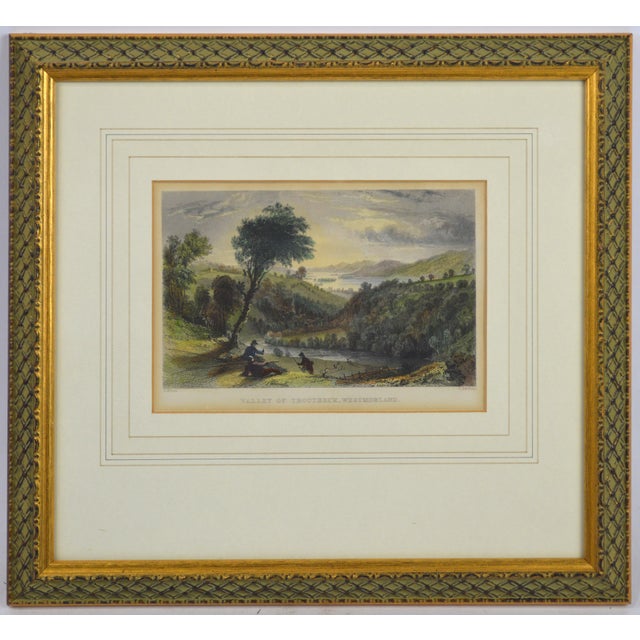 19th C. Set 3 Thomas Allom Antique Engravings in Fine J Pocker Cross-Hatch Gilt Frames. For Sale - Image 4 of 11