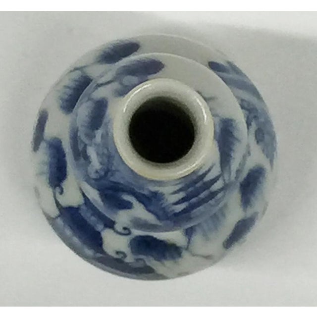 Small Antique Chinese Blue & White Double-Gourd Porcelain Vase For Sale - Image 5 of 7