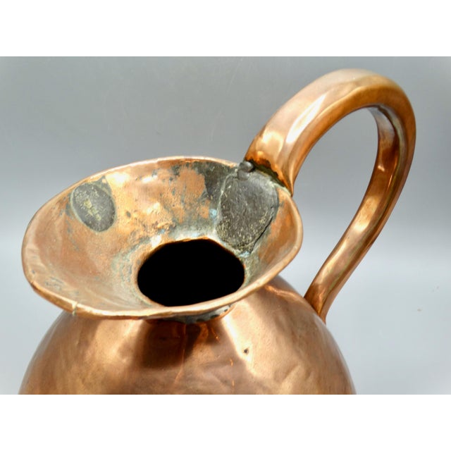 19th-Century English Copper Gallon Ale Pitcher / Measure For Sale - Image 6 of 11