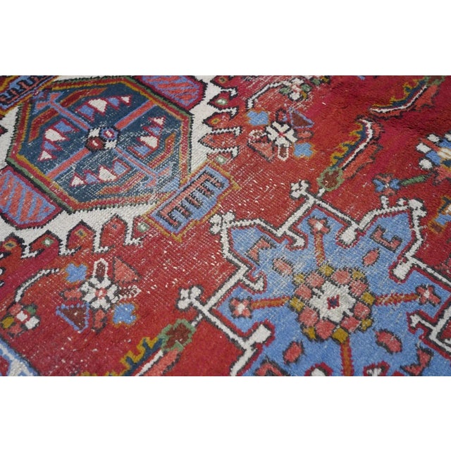 Red Indian Rug 7'0' X 9'8'' For Sale - Image 8 of 10