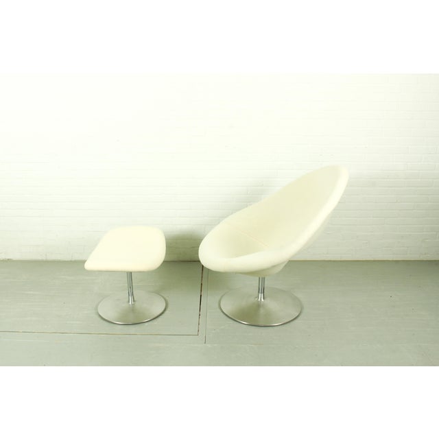 Ivory Set of Vintage Globe Chair and Ottoman by Pierre Paulin for Artifort, 1960s For Sale - Image 8 of 16