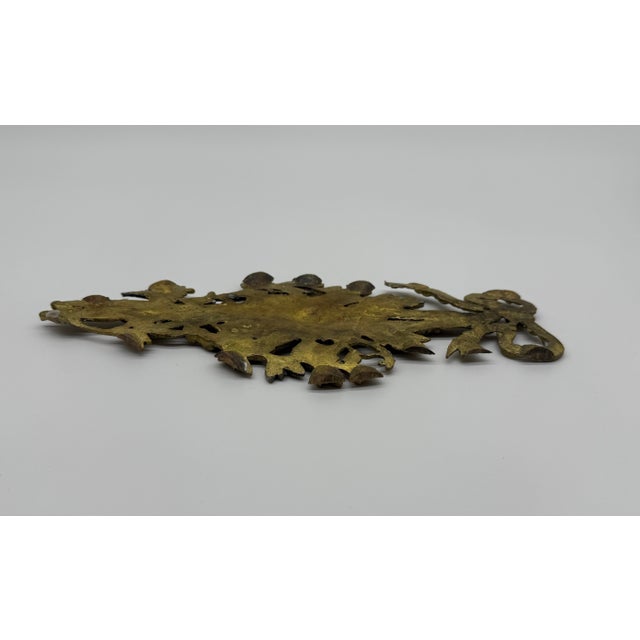 Bronze 19th C. French Antique Bronze Gilt Decorative Plaque For Sale - Image 8 of 9