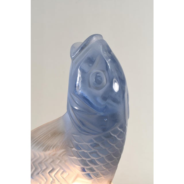 1930s Pierre d'Avesn Lorrain Daum & Ranc French Art Deco Carp Table Lamp For Sale - Image 10 of 14