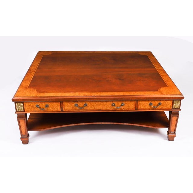 Large Burr Walnut Coffee Table by Charles Barr, 20th Century For Sale - Image 16 of 18