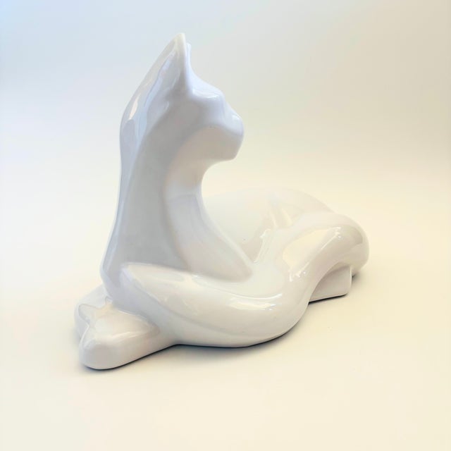 Haeger Large Postmodern Ceramic Cat by Haeger, 1993 For Sale - Image 4 of 10