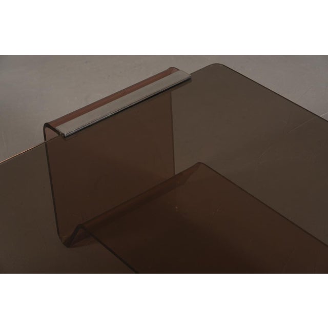 1970s Vintage Acrylic Glass and Glass Coffee Table by Michel Dumas for Roche Bobois, 1970s For Sale - Image 5 of 10