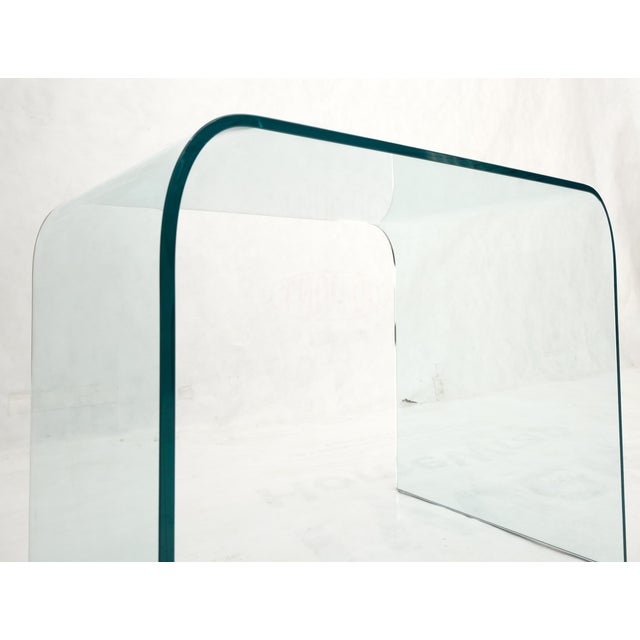 Italian Mid 20th Century Bent Glass End Table Stand For Sale - Image 4 of 13